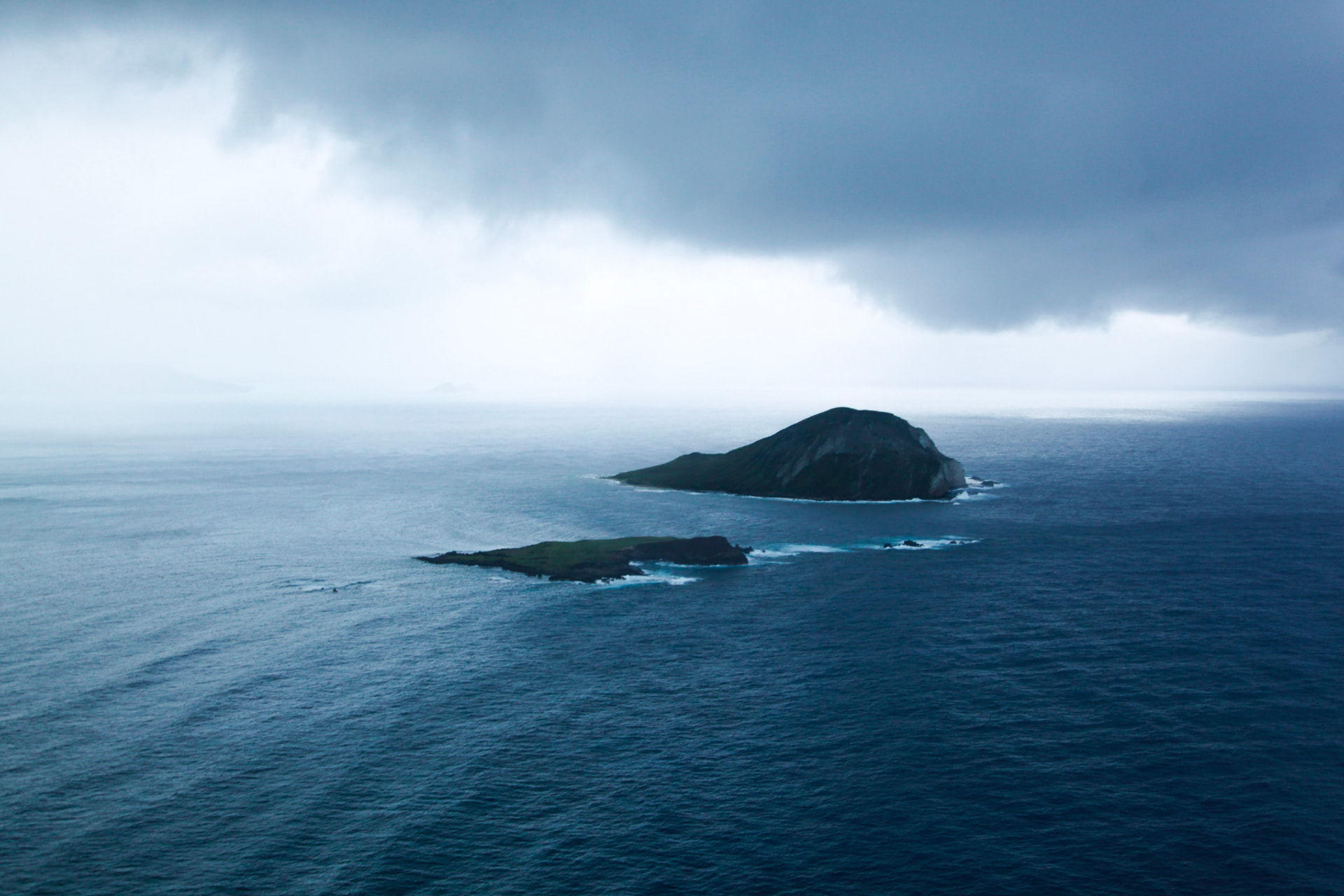 Rabbit Island in the Rain