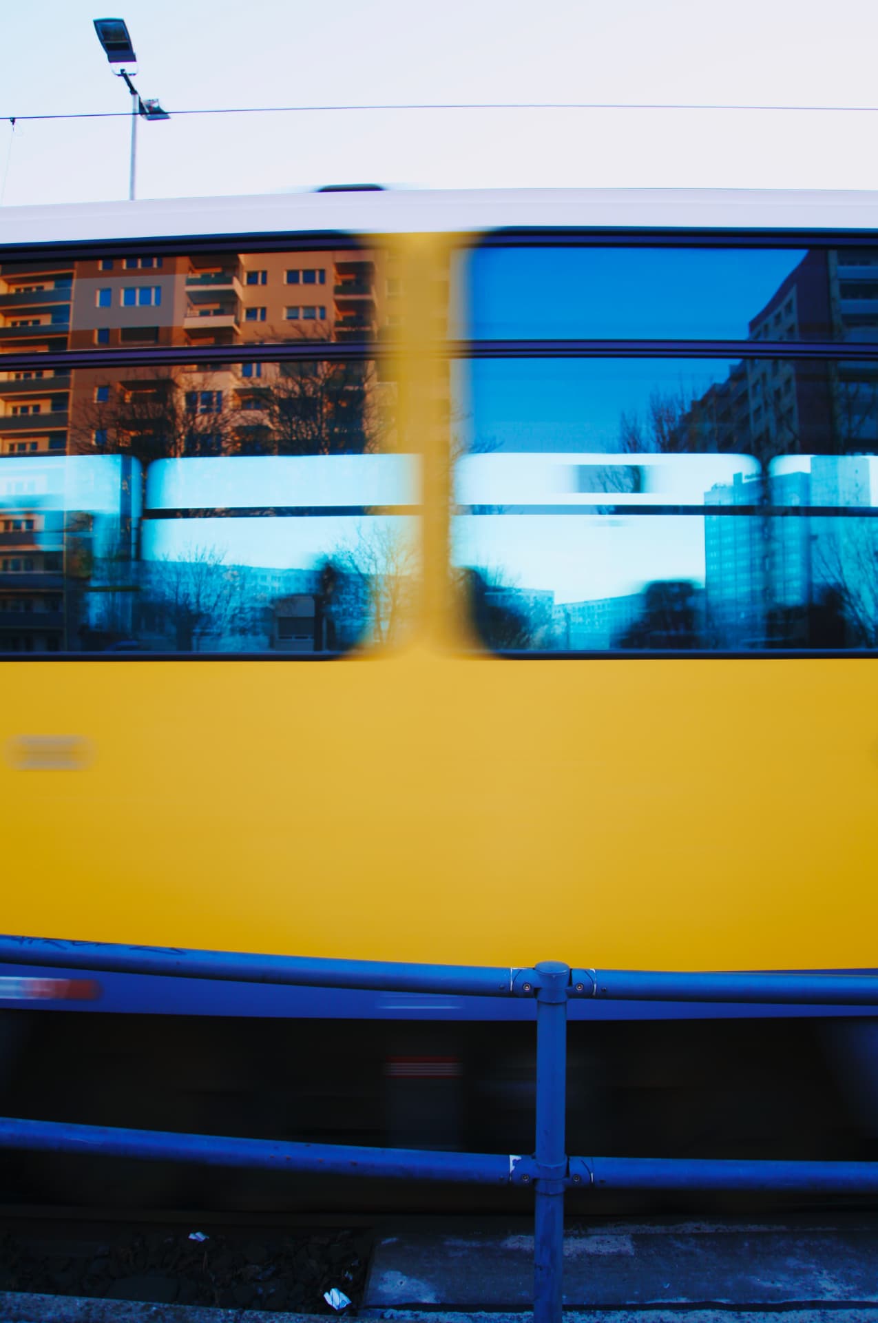 Yellow Tram, Blue Glass